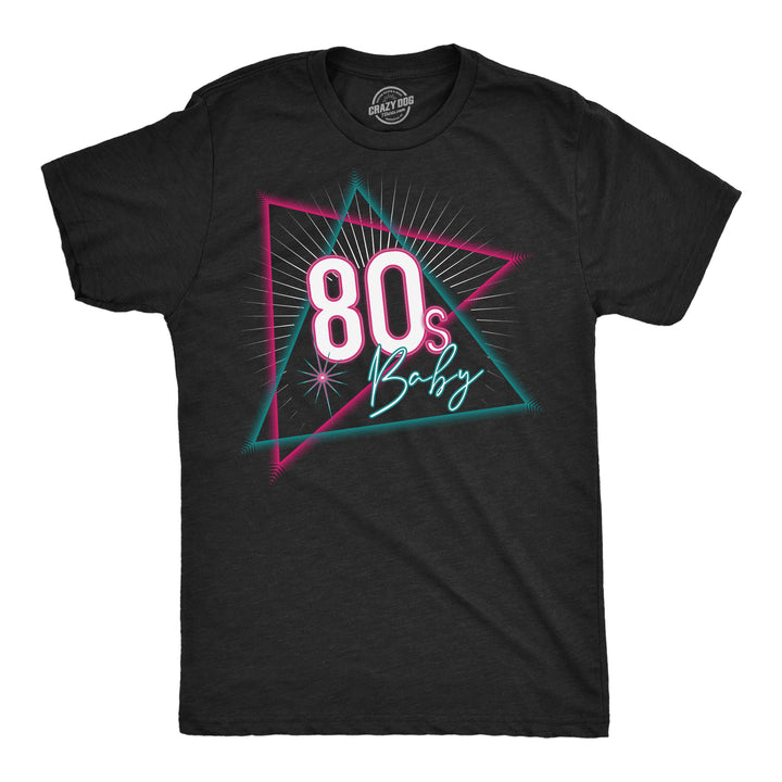 Funny Heather Black - 80s Baby 80s Baby Mens T Shirt Nerdy retro Tee