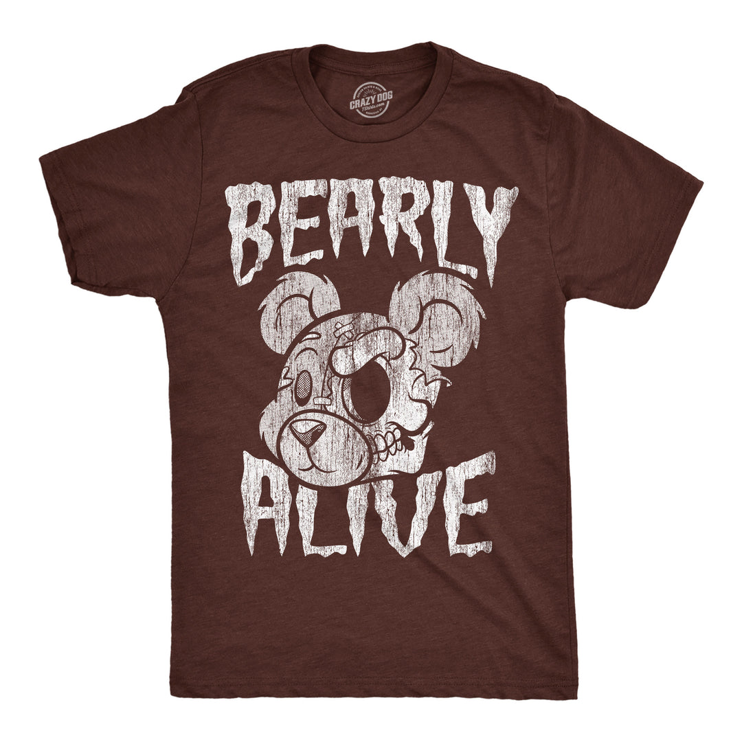 Funny Heather Brown - Bearly Alive Bearly Alive Mens T Shirt Nerdy sarcastic Tee