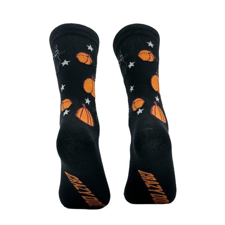 Women's Black Cat Pumpkin Socks