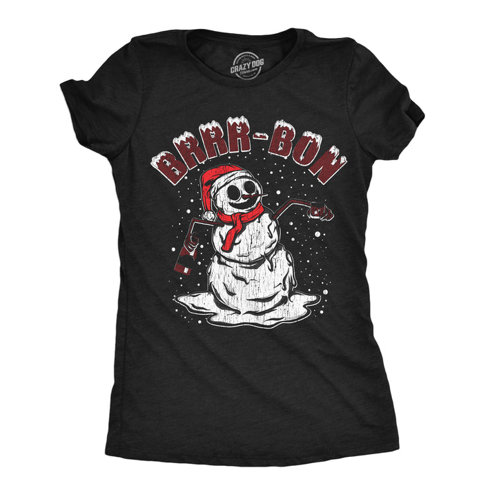 Funny Heather Black - Brrr Bon Brrr Bon Womens T Shirt Nerdy Christmas Drinking Liquor Tee