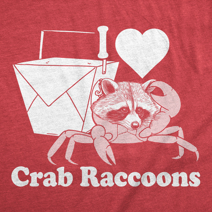 I Heart Crab Raccoons Women's T Shirt