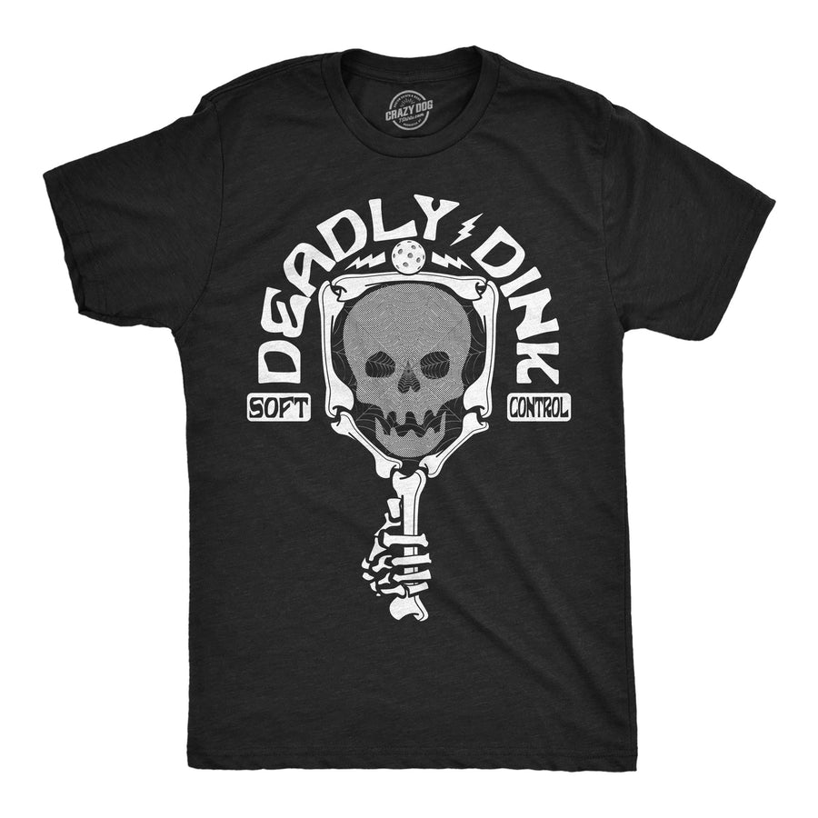 Funny Heather Black - Deadly Dink Deadly Dink Mens T Shirt Nerdy Pickleball Halloween Tee