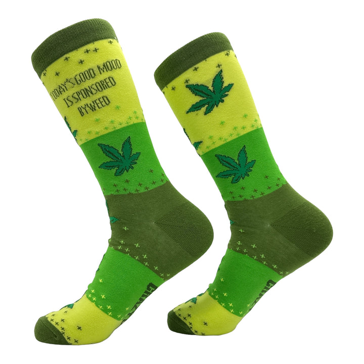 Men's Today's Good Mood Is Sponsored By Weed Socks