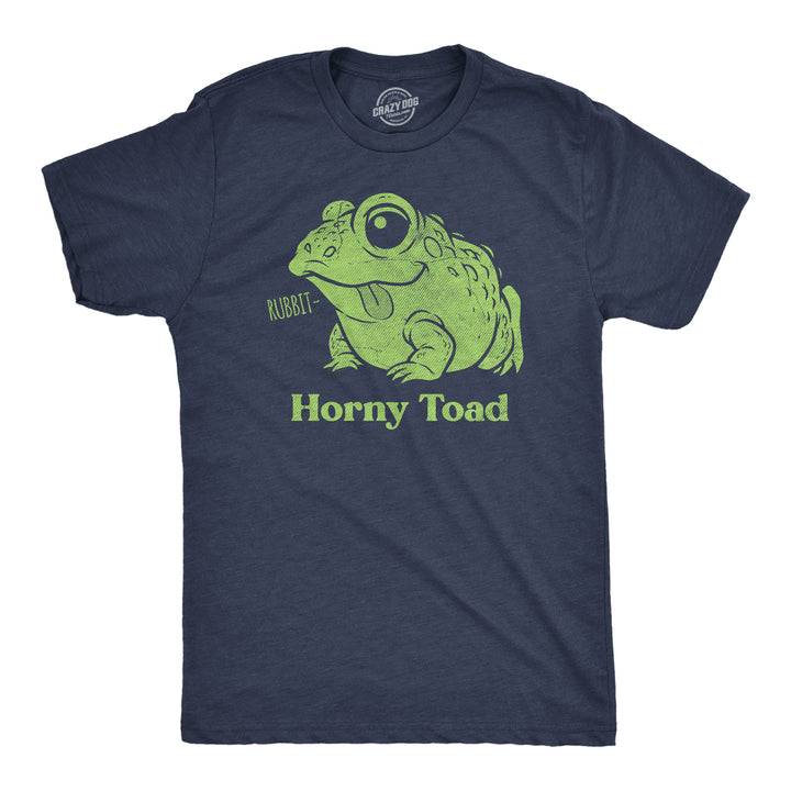 Funny Heather Navy - Horny Toad Horny Toad Mens T Shirt Nerdy animal sex sarcastic Tee