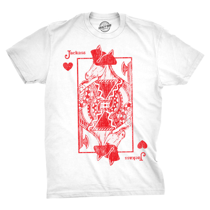 Funny White - Jackass Of Hearts Jackass Of Hearts Mens T Shirt Nerdy sarcastic Tee