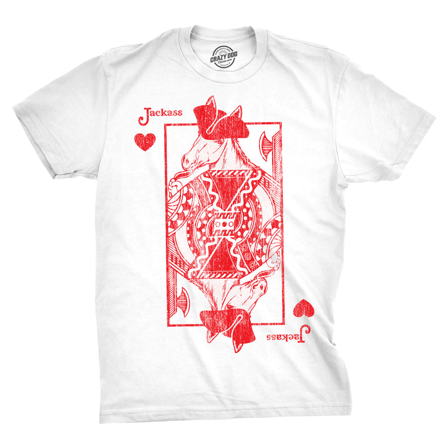 Funny White - Jackass Of Hearts Jackass Of Hearts Mens T Shirt Nerdy sarcastic Tee