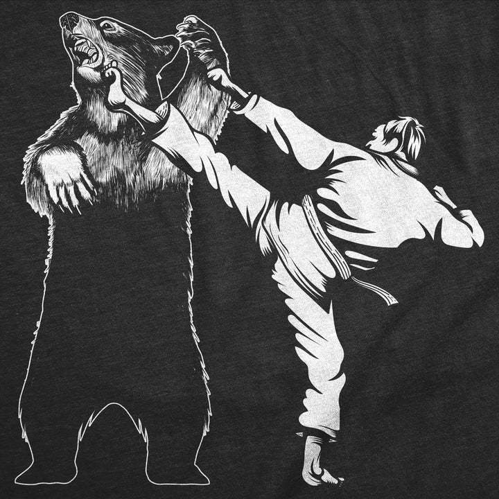 Karate Kicked Bear Men's T Shirt