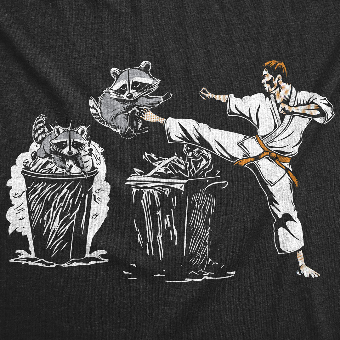 Karate Kicking Raccoon Men's T Shirt