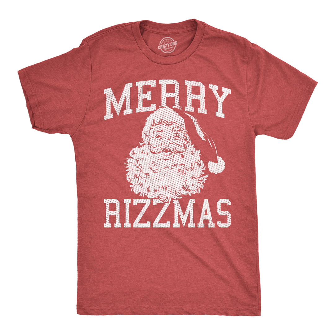 Funny Heather Red - Merry Rizzmas Merry Rizzmas Mens T Shirt Nerdy Christmas sarcastic Tee