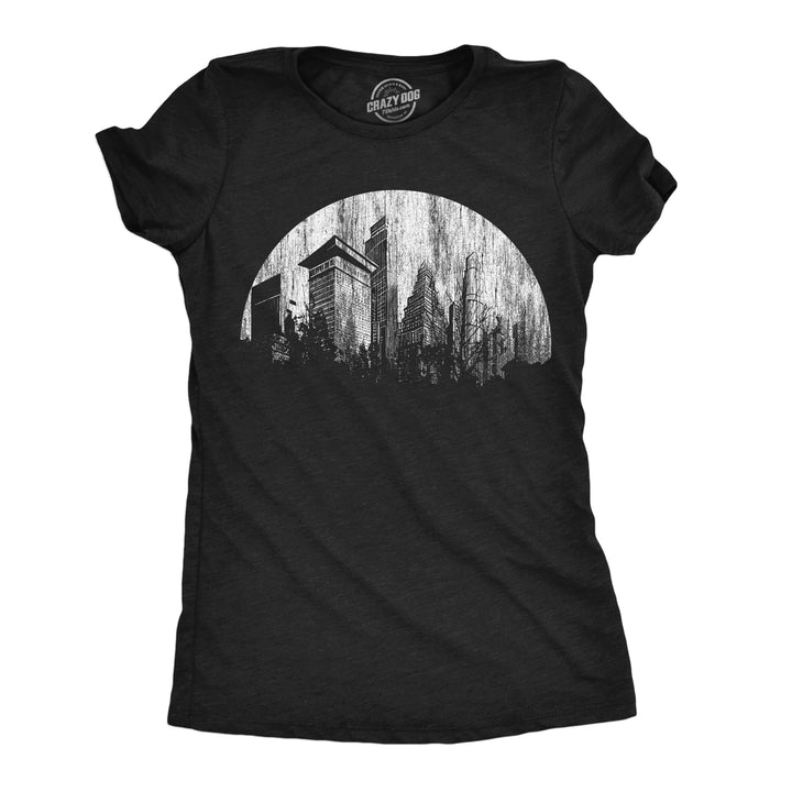 Funny Heather Black - Moon City Moon City Womens T Shirt Nerdy sarcastic Tee