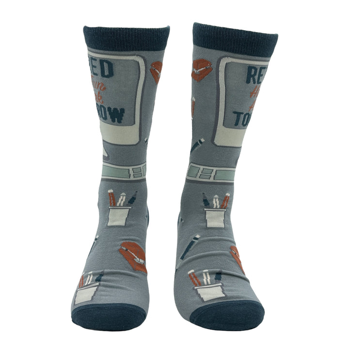 Men's Retired Have Fun At Work Tomorrow Socks