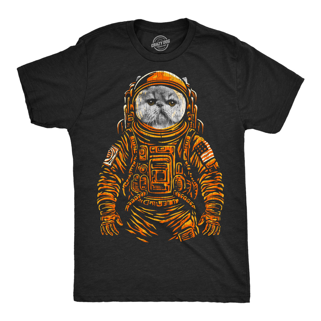 Funny Heather Black - Space Kitty Space Kitty Mens T Shirt Nerdy cat space Tee