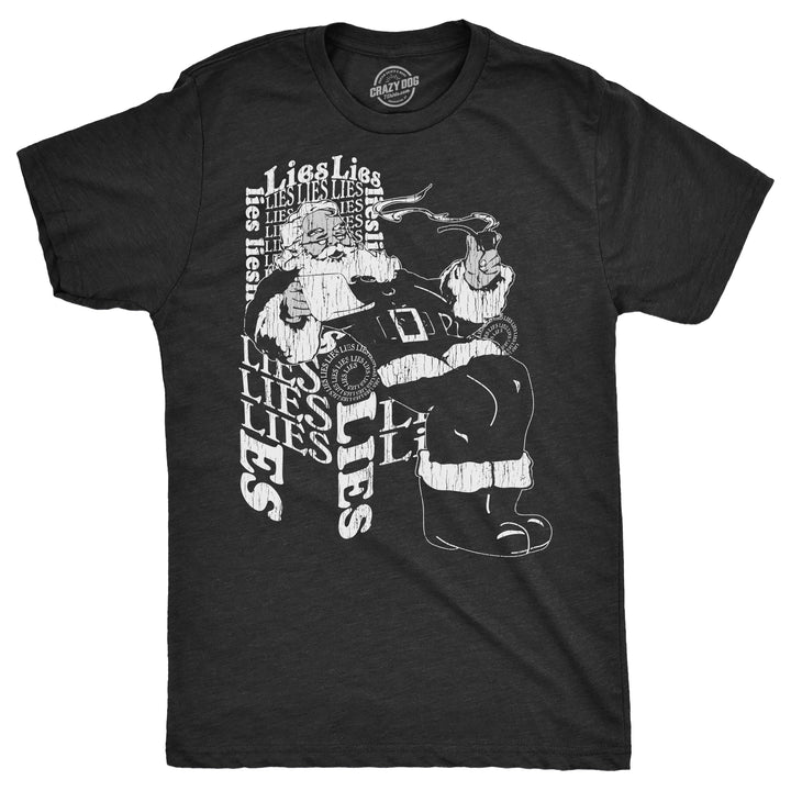 Funny Heather Black - Throne Of Lies Santas Throne Of Lies Mens T Shirt Nerdy Christmas sarcastic Tee