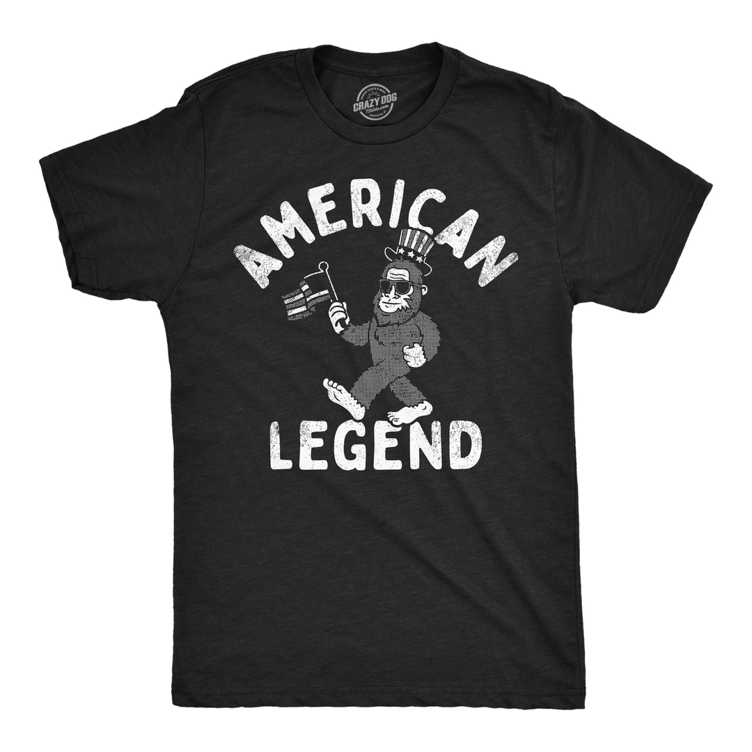 Funny Heather Black - American Legend American Legend Mens T Shirt Nerdy sarcastic Tee