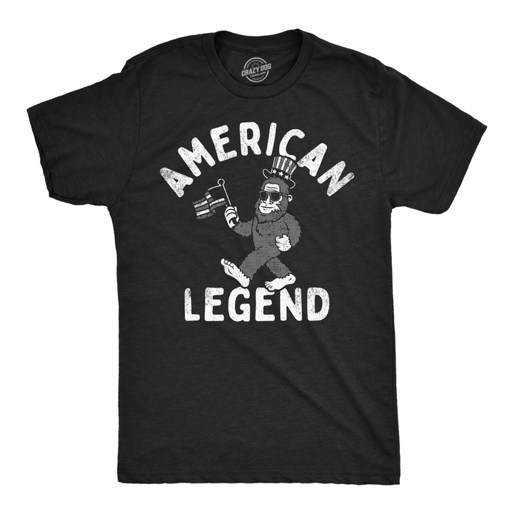 Funny Heather Black - American Legend American Legend Mens T Shirt Nerdy sarcastic Tee