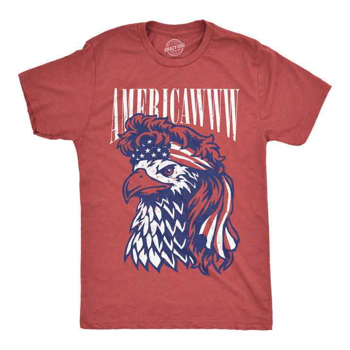 Funny Heather Red - Americawww Americawww Mens T Shirt Nerdy Fourth Of July sarcastic Tee