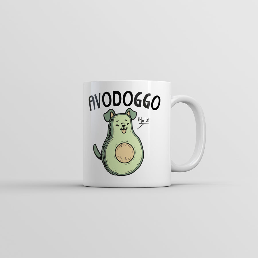 Funny White Avodoggo Coffee Mug Nerdy Dog Food sarcastic Tee