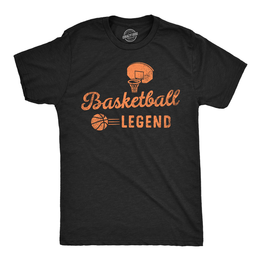 Funny Heather Black - Basketball Lengend Basketball Legend Mens T Shirt Nerdy Basketball Tee