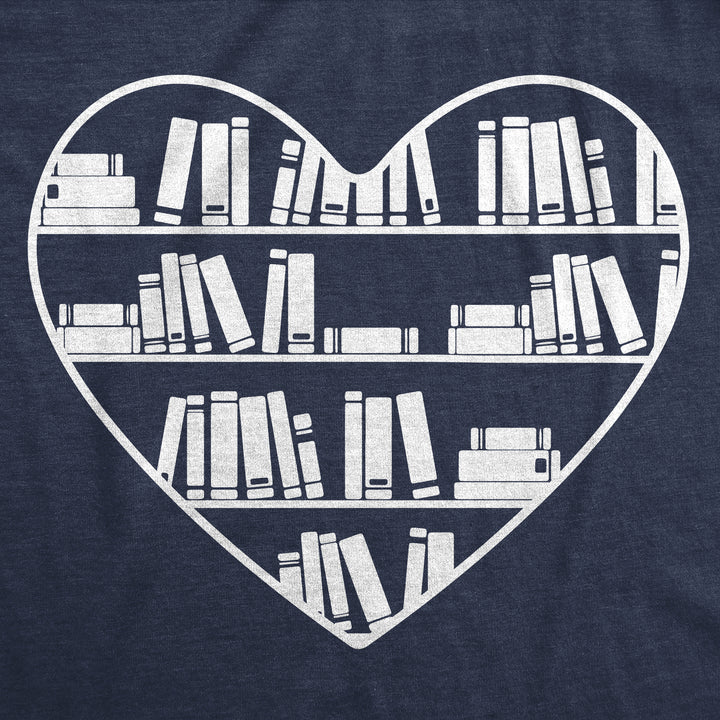 Bookshelf Heart Men's T Shirt