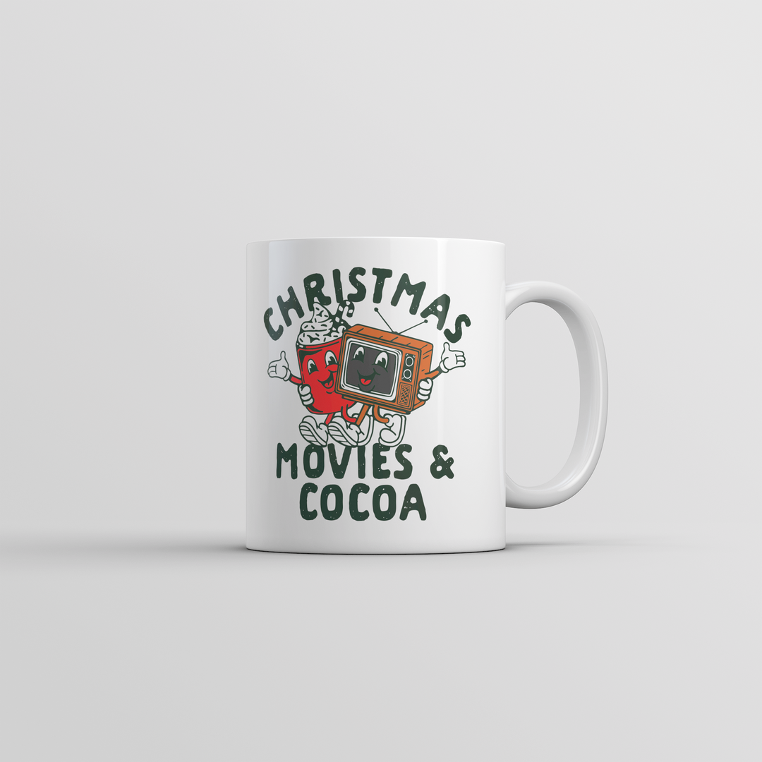 Funny White Christmas Movies And Cocoa Coffee Mug Nerdy Christmas TV & Movies Tee