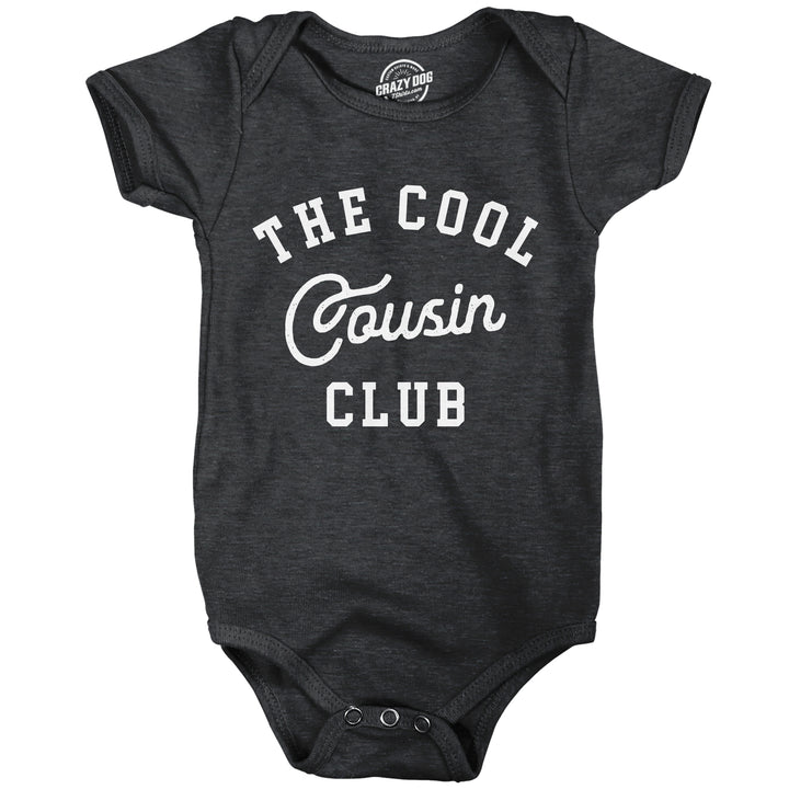 Funny Heather Black - Cool Cousin Club The Cool Cousin Club Onesie Nerdy Sarcastic Tee