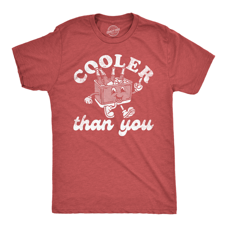 Funny Heather Red - Cooler Than You Cooler Than You Mens T Shirt Nerdy sarcastic Food Tee