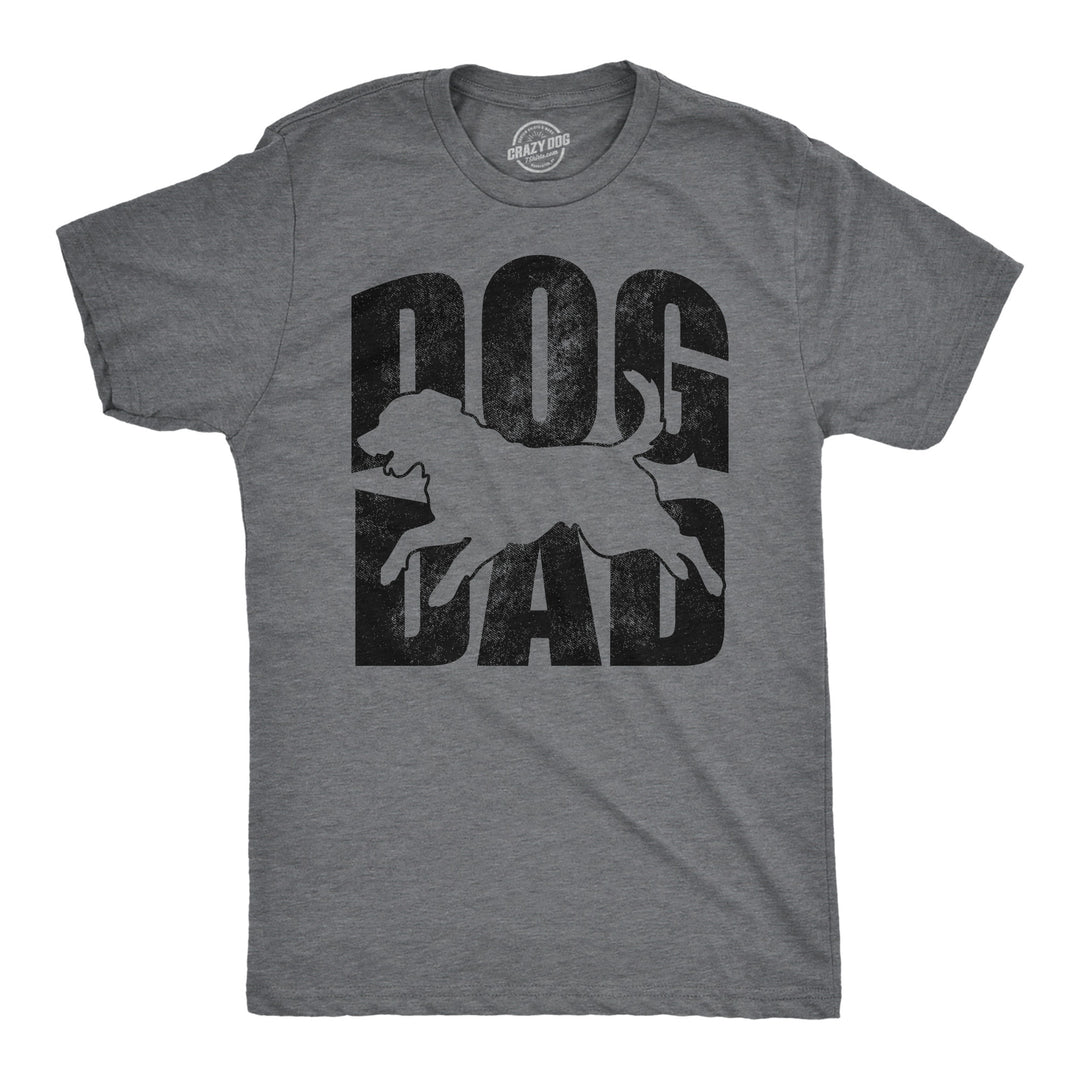 Funny Dark Heather Grey - Dog Dad Dog Dad Mens T Shirt Nerdy Dog Tee