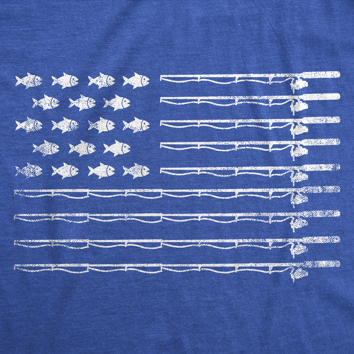 Fishing American Flag Men's T Shirt