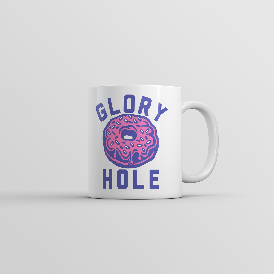 Funny White Glory Hole Coffee Mug Nerdy Food sarcastic Tee