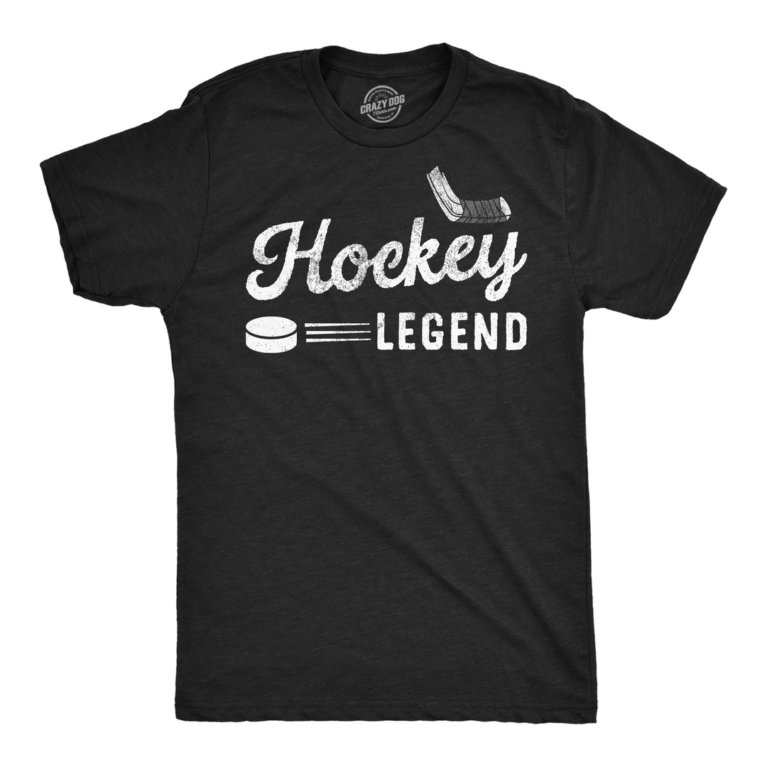 Funny Heather Black - Hockey Legend Hockey Legend Mens T Shirt Nerdy Hockey sarcastic Tee