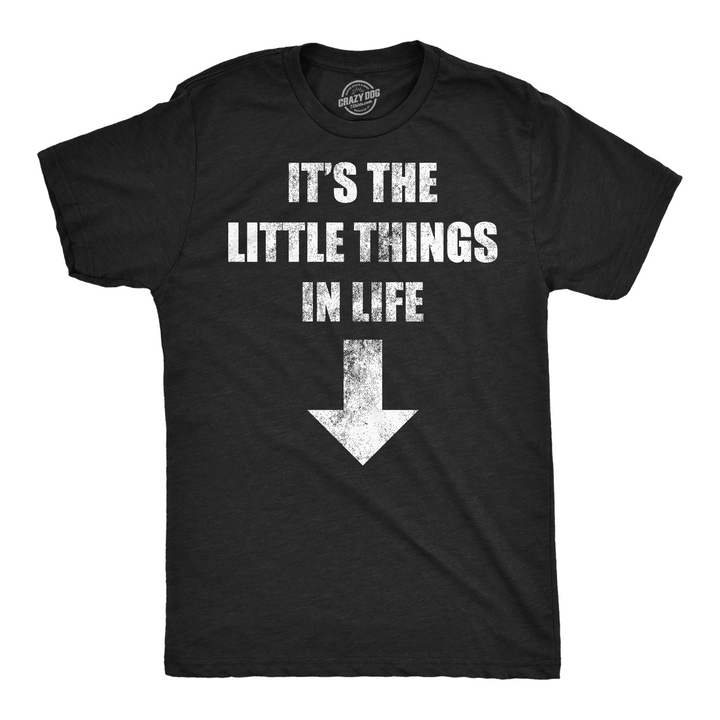 Funny Heather Black - Little Things In Life Its The Little Things In Life Mens T Shirt Nerdy sarcastic Tee