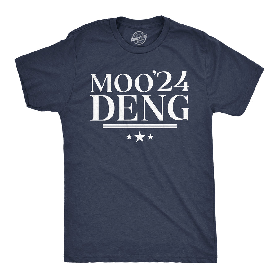 Funny Heather Navy - Moo Deng 2024 Moo Deng 2024 Mens T Shirt Nerdy political sarcastic Tee