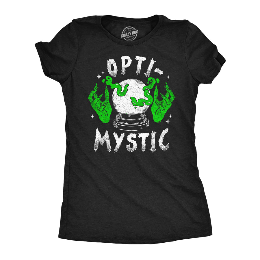 Funny Heather Black - Opti Mystic Opti Mystic Womens T Shirt Nerdy Halloween sarcastic Tee