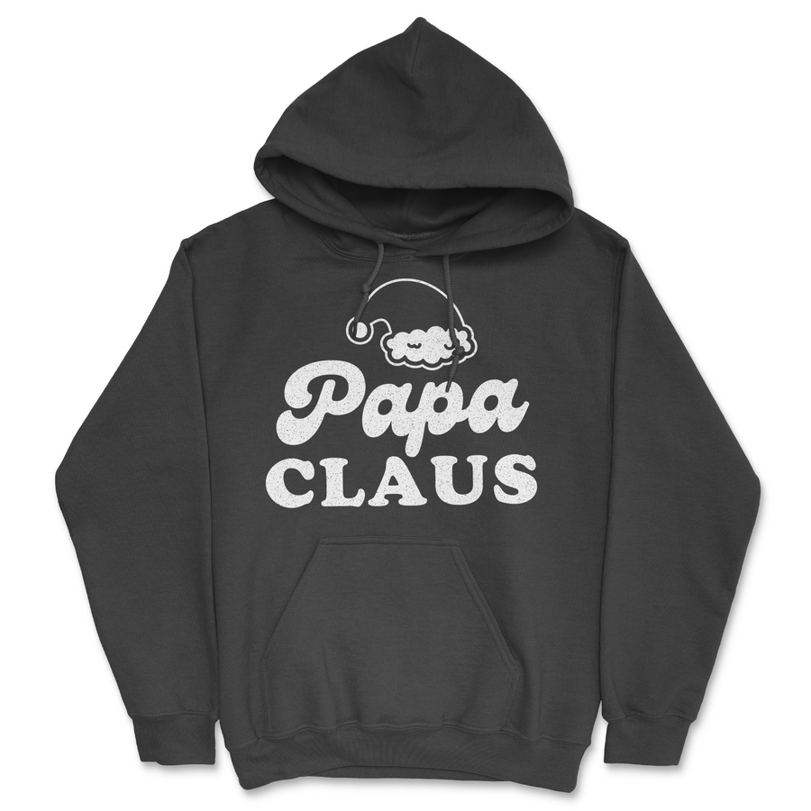 Funny Black - Papa Claus Papa Claus Hoodie Nerdy Christmas Tee