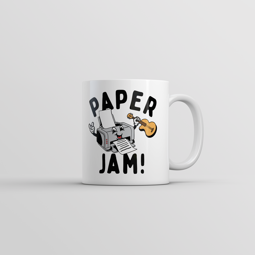 Funny White Paper Jam Coffee Mug Nerdy sarcastic Tee