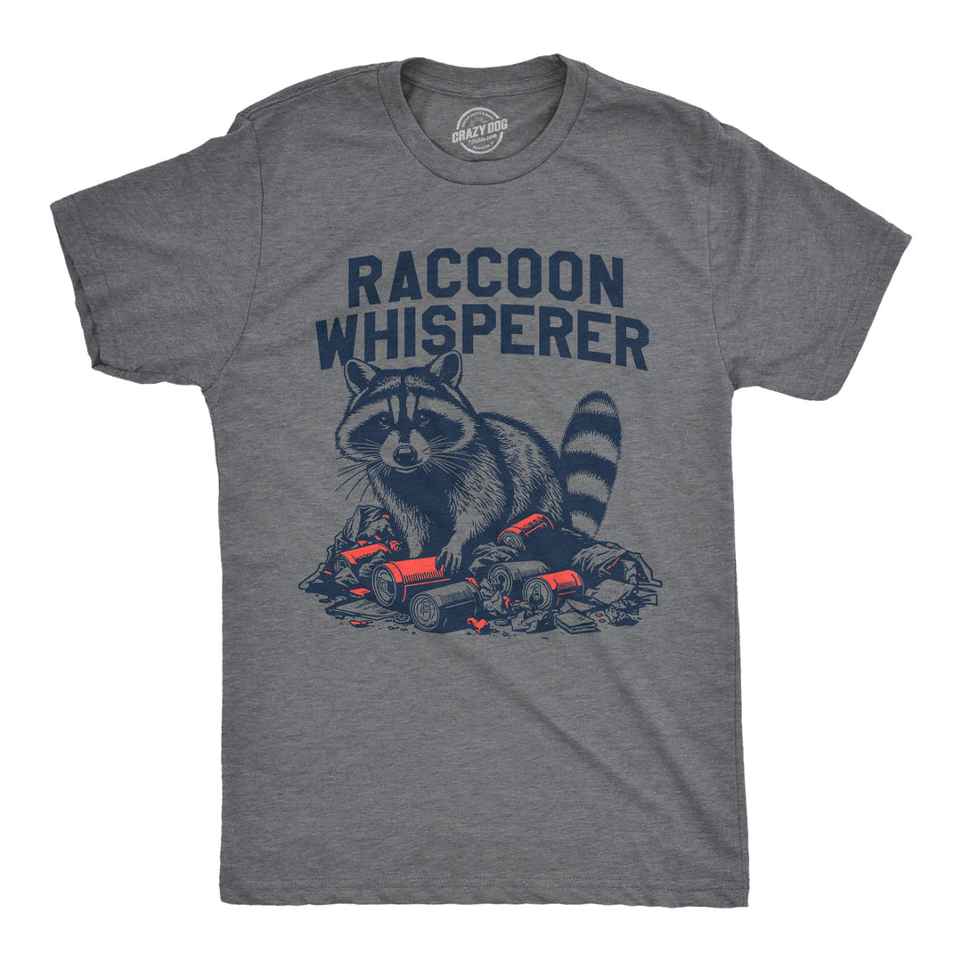 Funny Dark Heather Grey - Raccoon Whisperer Raccoon Whisperer Mens T Shirt Nerdy animal sarcastic Tee