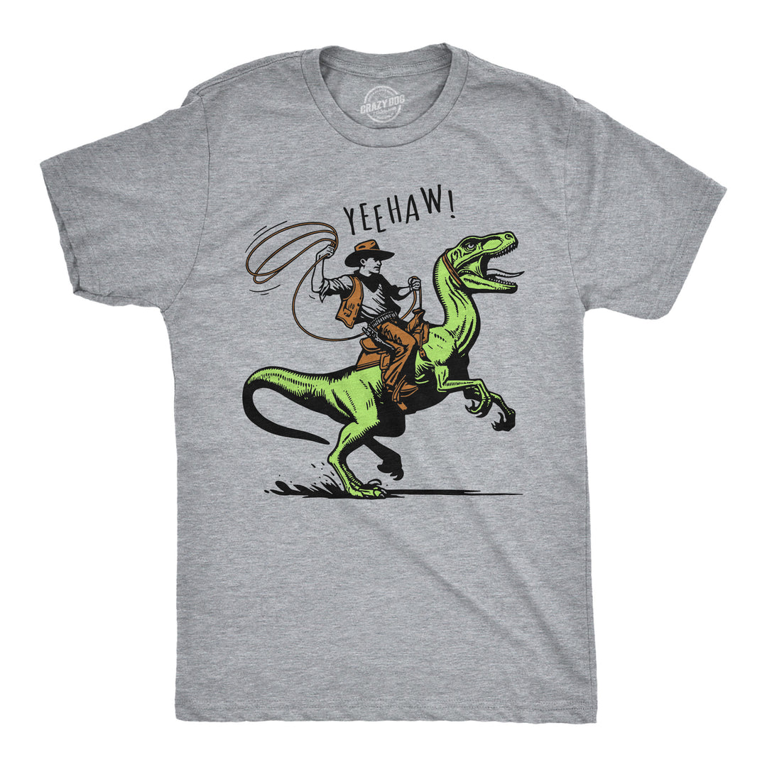 Funny Light Heather Grey - Raptor Wrangler Raptor Wrangler Mens T Shirt Nerdy Dinosaur sarcastic Tee