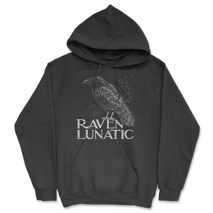 Funny Black - Raven Lunatic Raven Lunatic Hoodie Nerdy animal sarcastic Tee