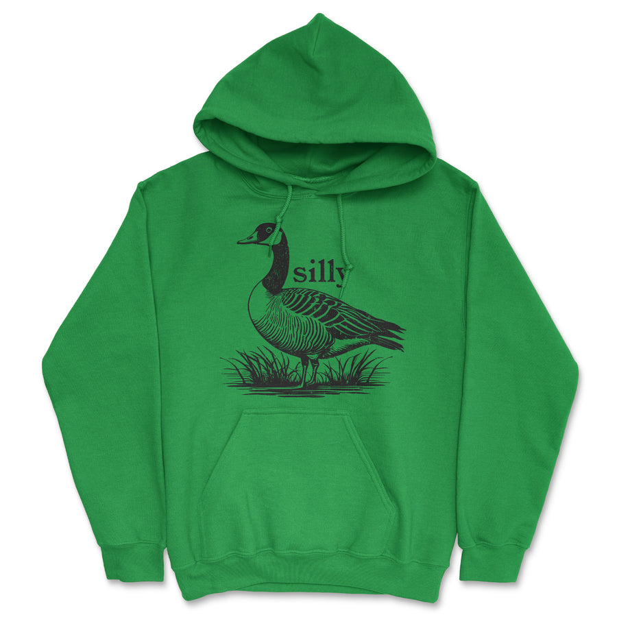 Funny Green - Silly Goose Silly Goose Hoodie Nerdy animal sarcastic Tee