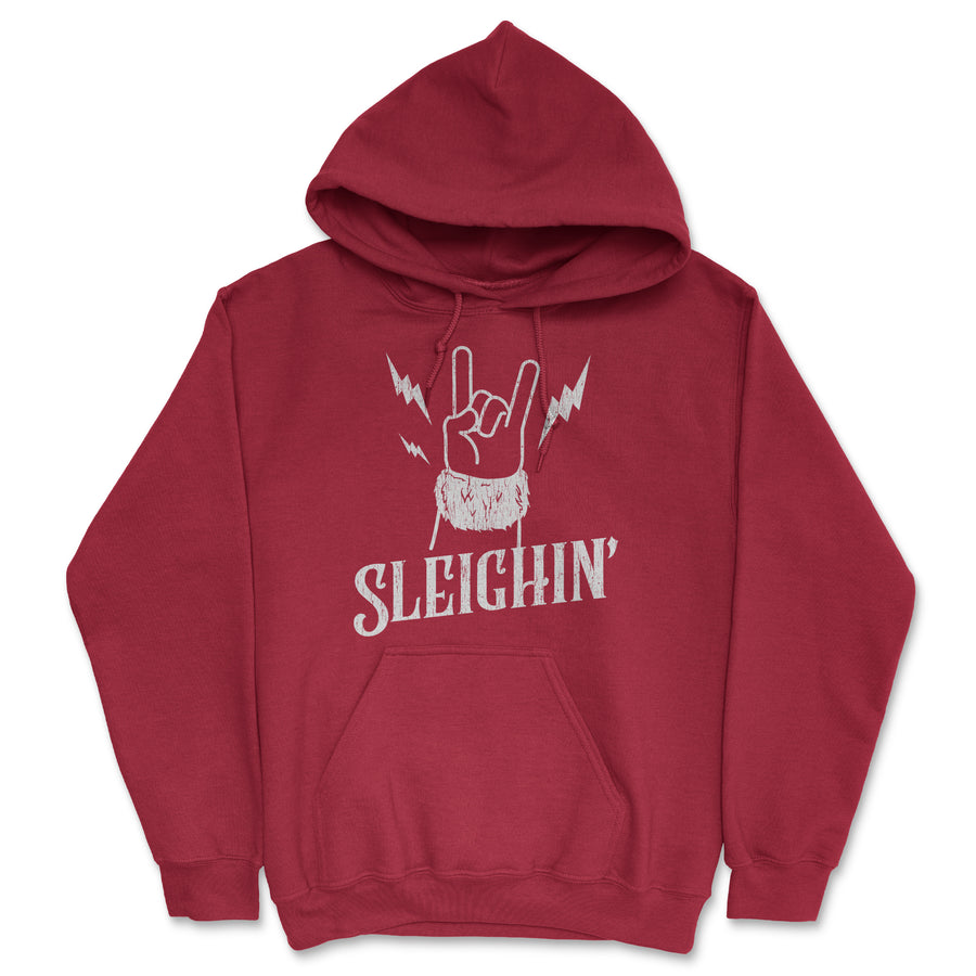 Funny Red - Sleighin Sleighin Hoodie Nerdy Christmas sarcastic Tee