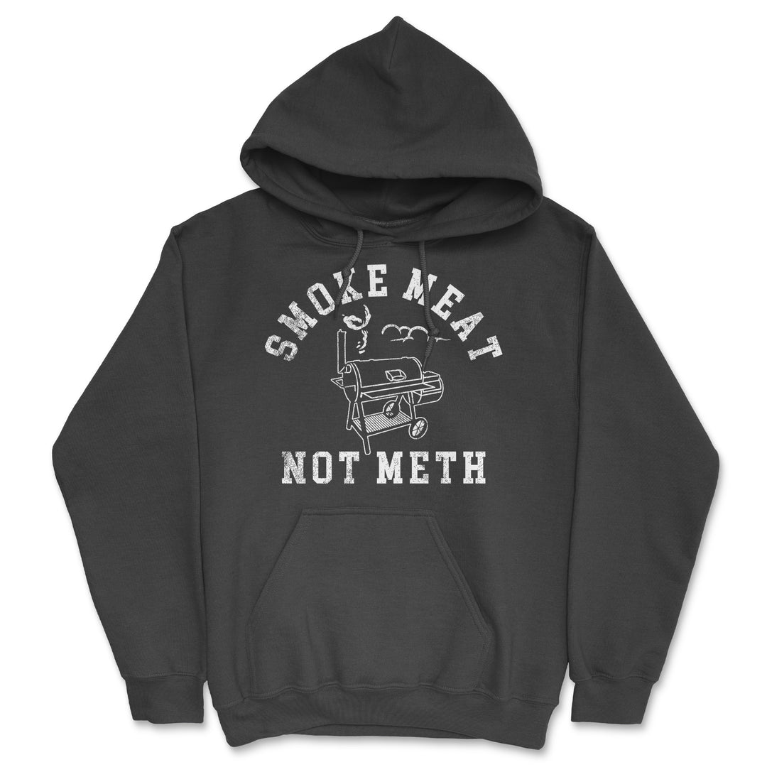 Funny Black - Smoke Meat Not Meth Smoke Meat Not Meth Hoodie Nerdy Food sarcastic Tee