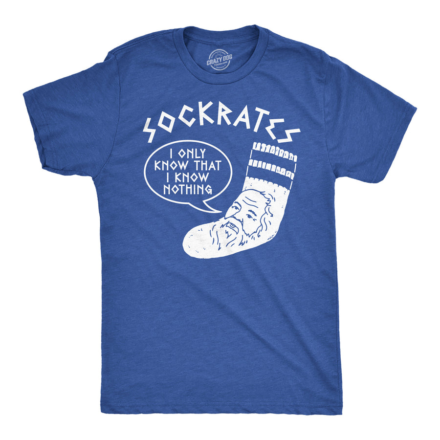 Funny Heather Royal - Sockrates Sockrates Mens T Shirt Nerdy sarcastic Tee