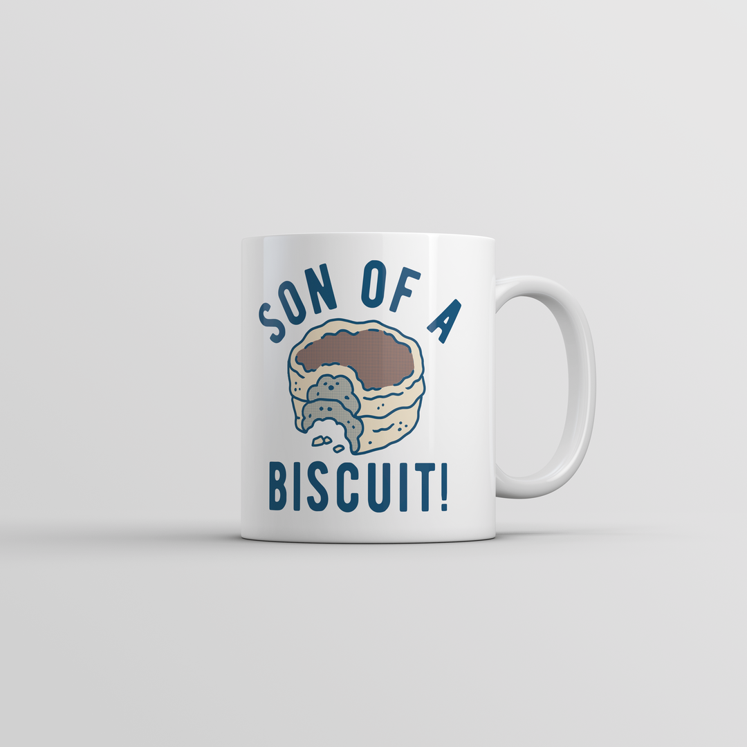 Funny White Son Of A Biscuit Coffee Mug Nerdy sarcastic Food Tee