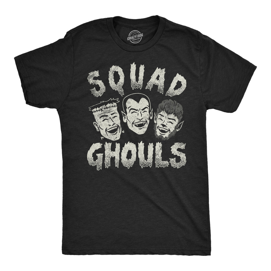 Funny Heather Black - Squad Ghouls Squad Ghouls Mens T Shirt Nerdy Halloween sarcastic Tee