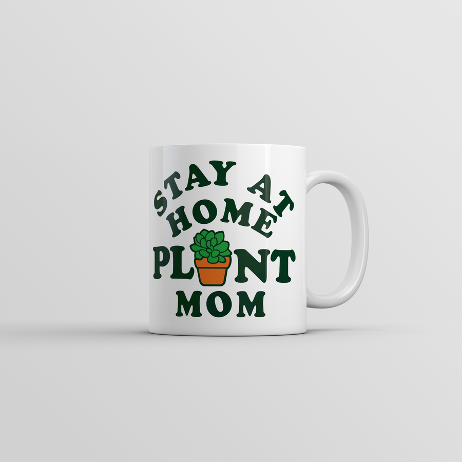 Funny White Stay At Home Plant Mom Coffee Mug Nerdy sarcastic Tee