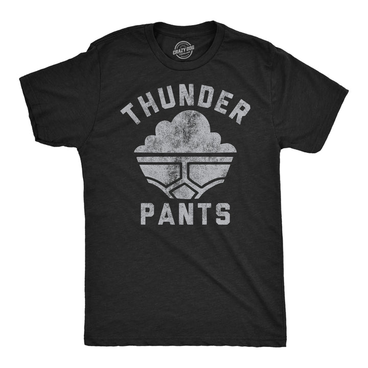 Funny Heather Black - Thunder Pants Thunder Pants Mens T Shirt Nerdy Toilet sarcastic Tee