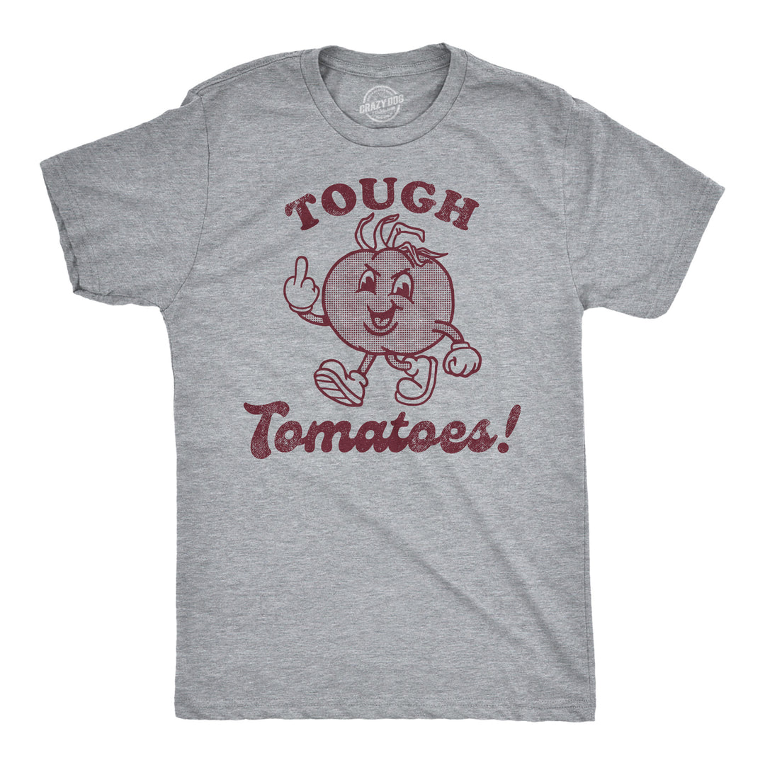 Funny Light Heather Grey - Tough Tomatoes Tough Tomatoes Mens T Shirt Nerdy Food sarcastic Tee