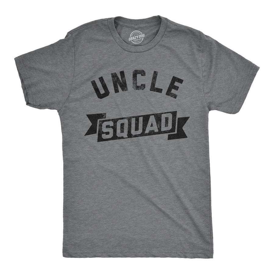 Funny Dark Heather Grey - Uncle Squad Uncle Squad Mens T Shirt Nerdy Uncle Tee