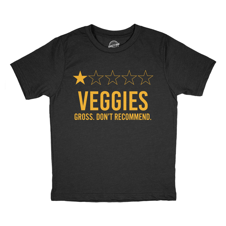 Funny Heather Black - Veggies One Star Veggies One Star Youth T Shirt Nerdy Food sarcastic Tee