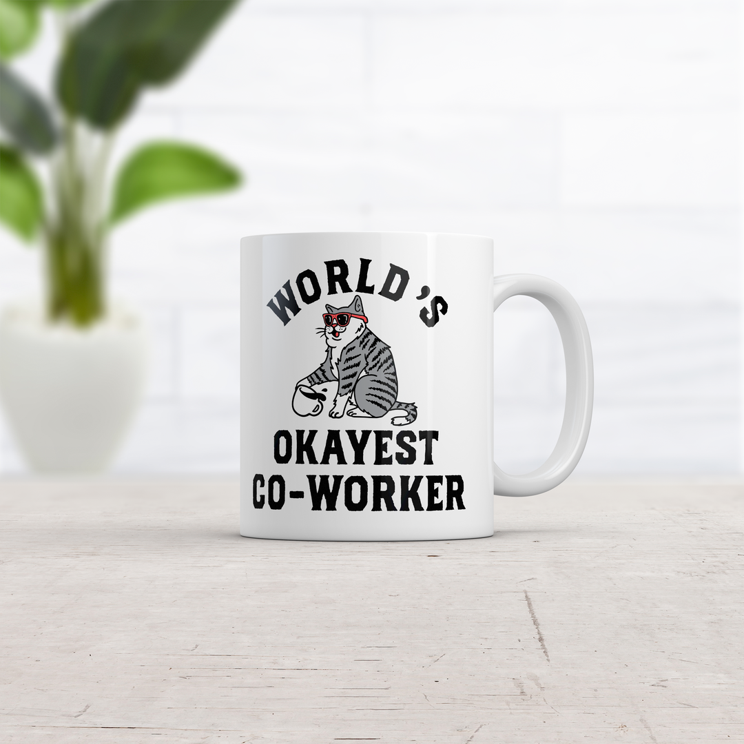 Worlds Okayest Co Worker Mug